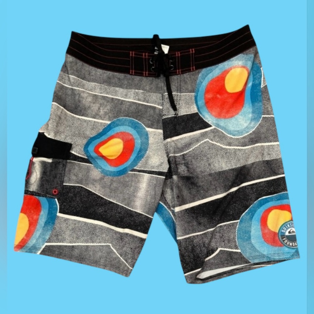 🔥QUIKSILVER! MENS SEVEN SEAS BOARDSHORTS SWIMTRUNKS! RETRO!